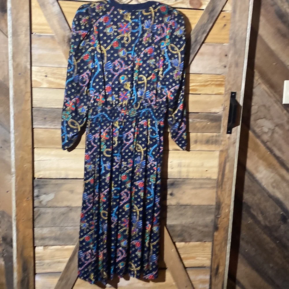 Vintage Diane Fres 💯 silk dress  Size M/L - Picture 7 of 9